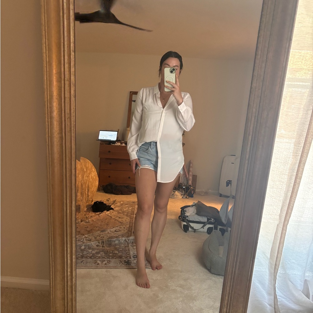 White button down work shirt